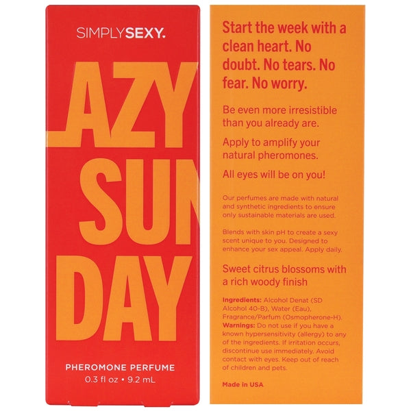 SIMPLY SEXY PHEROMONE PERFUME LAZY SUNDAY .3 FL OZ