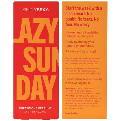 SIMPLY SEXY PHEROMONE PERFUME LAZY SUNDAY .3 FL OZ