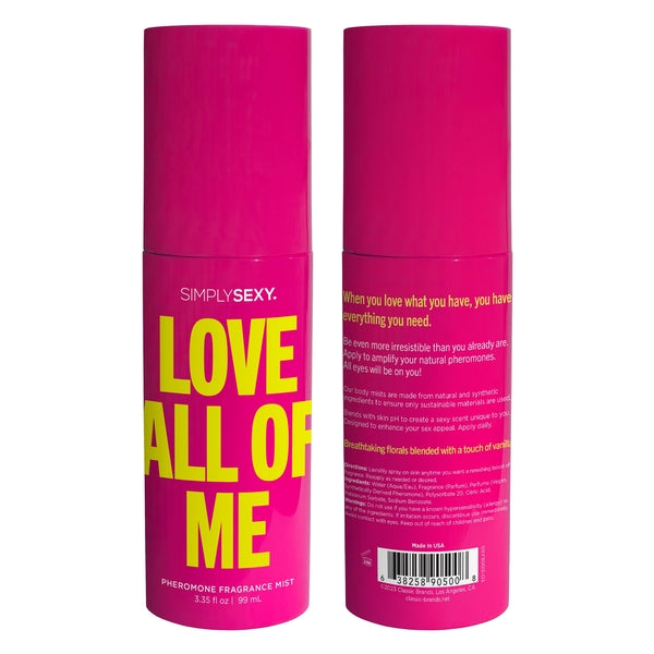 SIMPLY SEXY PHEROMONE BODY MIST LOVE ALL OF ME 3.35 FL OZ