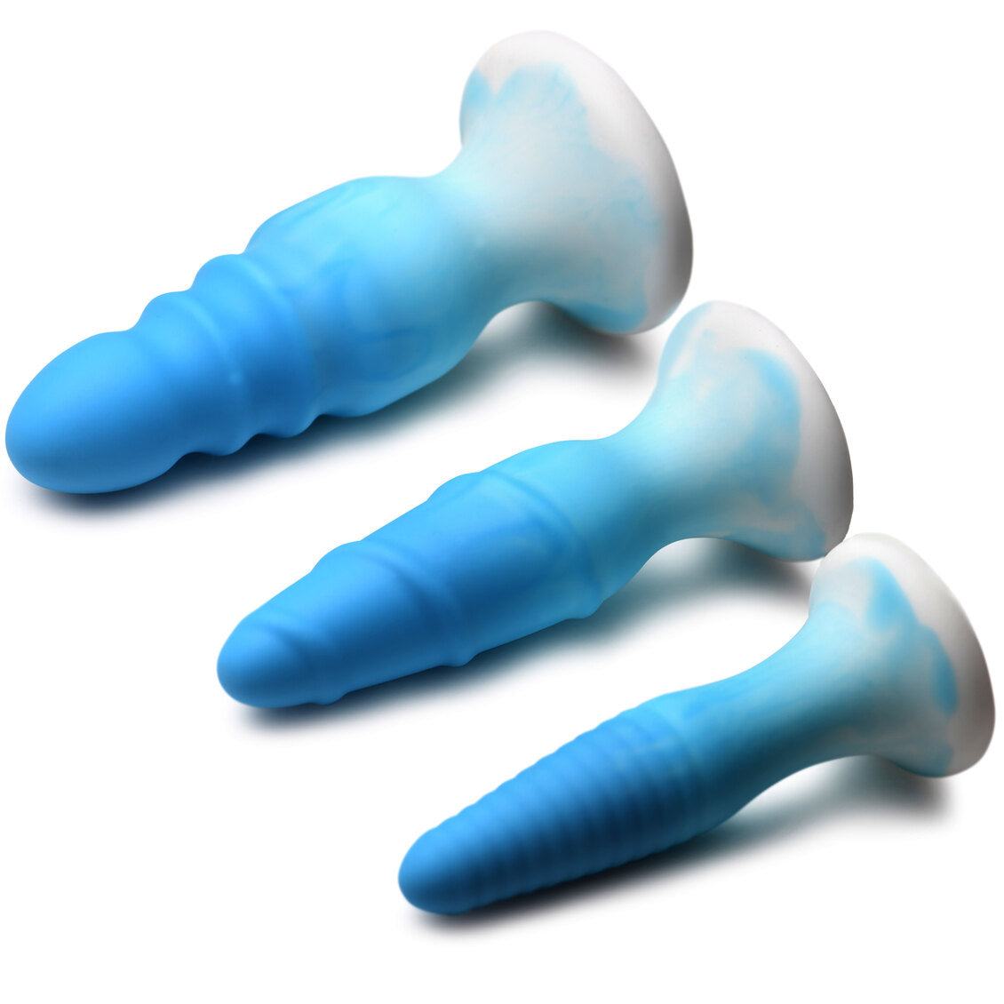SIMPLY SWEET SILICONE BUTT PLUG SET BLUE