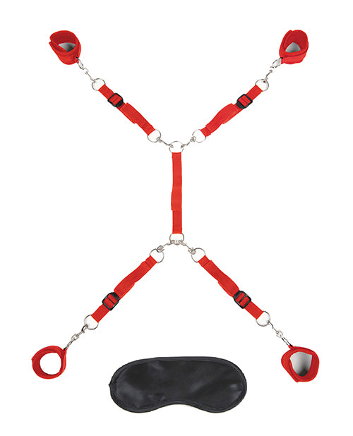 LUX FETISH 7 PC BED SPREADER RED