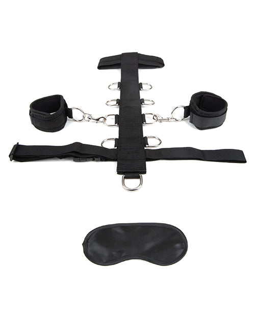 LUX FETISH 3PC ADJUSTABLE NECK & WRIST RESTRAINT SET