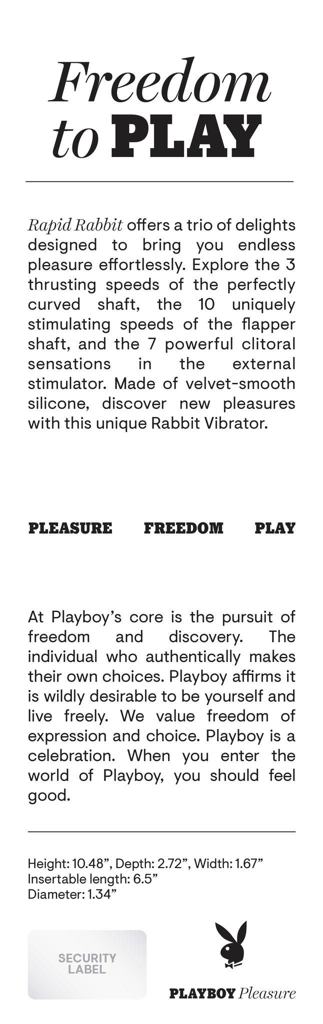 PLAYBOY RAPID RABBIT