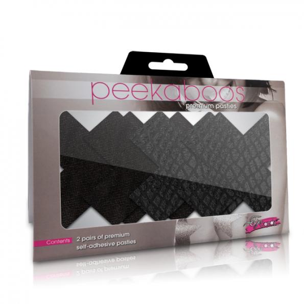 PASTIES CLASSIC BLACK X (PEEKABOOS)
