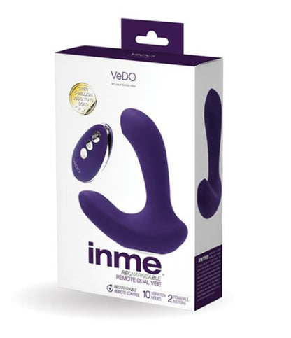 VEDO INME DUAL VIBE W/ REMOTE RECHARGEABLE PURPLE