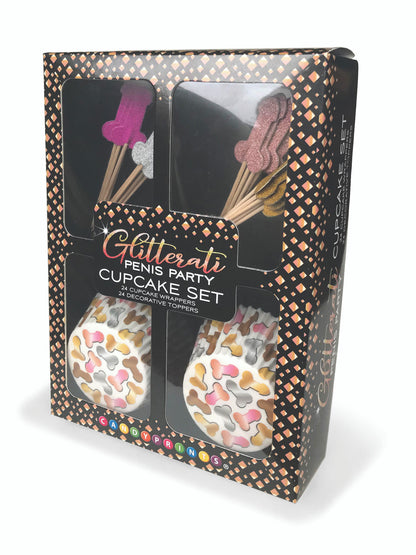 GLITTERATI PENIS PARTY CUPCAKE SET