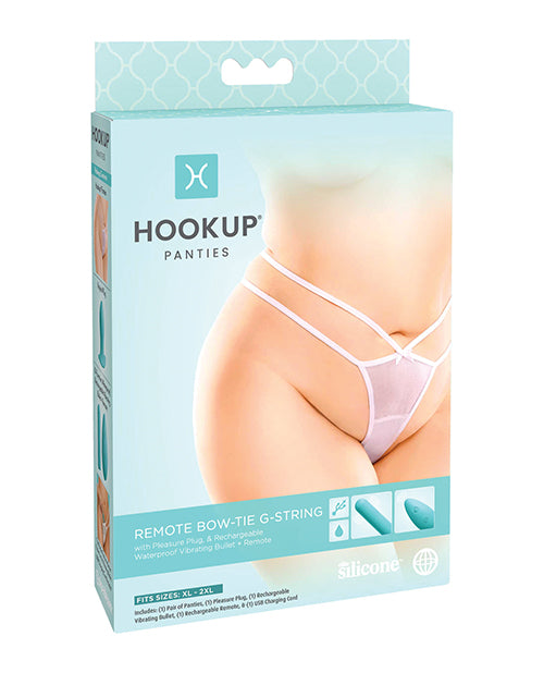 (D) HOOKUP PANTIES BOW TIE G-STRING XL-XXL