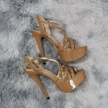 5in Forgive Me Strappy Heels ~ Neutrals