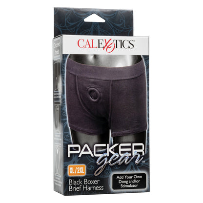 PACKER GEAR BLACK BOXER BRIEF HARNESS XL/2XL
