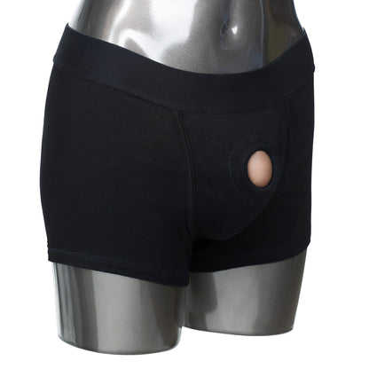 PACKER GEAR BLACK BOXER BRIEF HARNESS XL/2XL