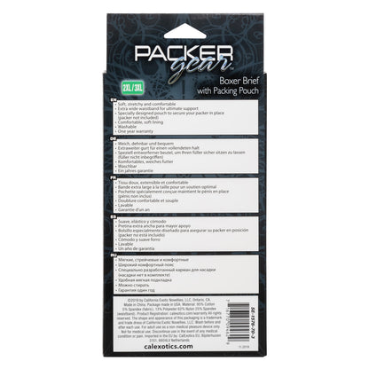 PACKER GEAR BOXER BRIEF W/ PACKING POUCH 2XL/3XL