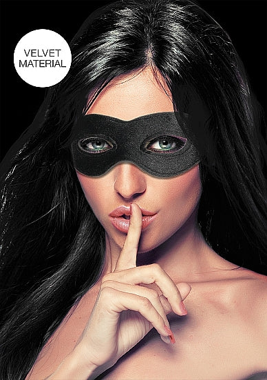 VELVET & VELCRO EYE MASK ADJUSTABLE BLACK