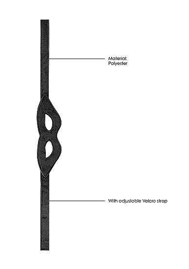 VELVET & VELCRO EYE MASK ADJUSTABLE BLACK