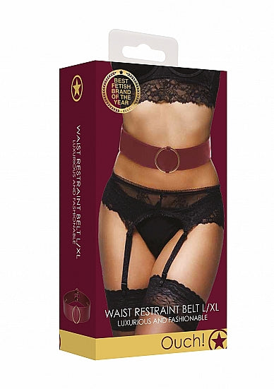 (WD) OUCH HALO WAIST BELT L/XL BURGUNDY