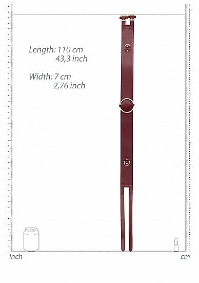 (WD) OUCH HALO WAIST BELT L/XL BURGUNDY