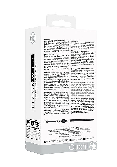 B&W BREATHABLE BALL GAG BLACK