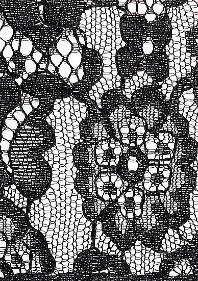 B&W LACE MASK WITH ELASTIC STRAP