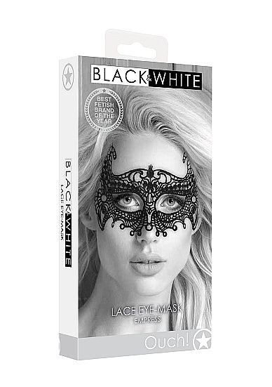 B&W LACE EYE MASK EMPRESS