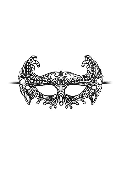 B&W LACE EYE MASK EMPRESS