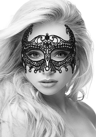 B&W LACE EYE MASK EMPRESS