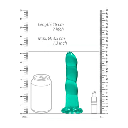 REALROCK NON-REALISTIC 7IN DILDO TURQUOISE