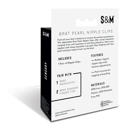 S&M BRAT PEARL NIPPLE CLIPS