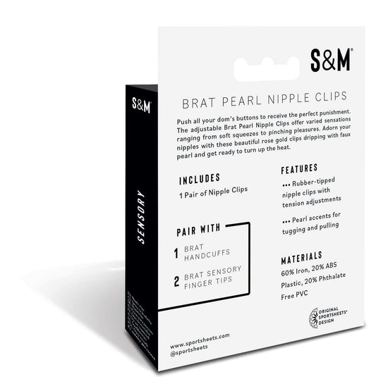 S&M BRAT PEARL NIPPLE CLIPS