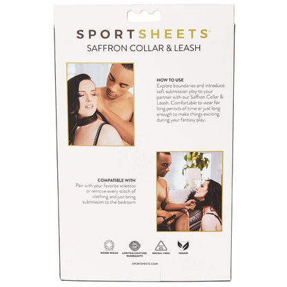 SPORTSHEETS SAFFRON COLLAR & LEASH