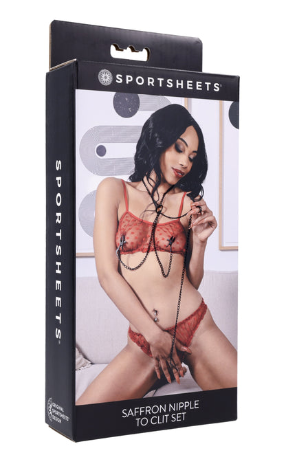 SAFFRON NIPPLE TO CLIT SET
