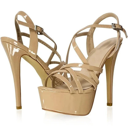 5in Forgive Me Strappy Heels ~ Neutrals
