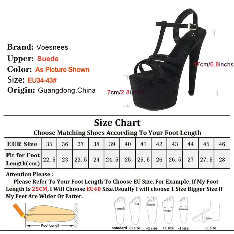 7in Suede T-Strap Heels