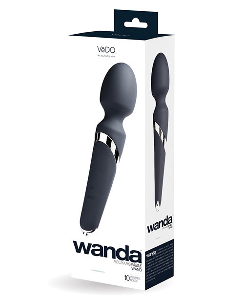 VEDO WANDA RECHARGEABLE WAND VIBE JUST BLACK
