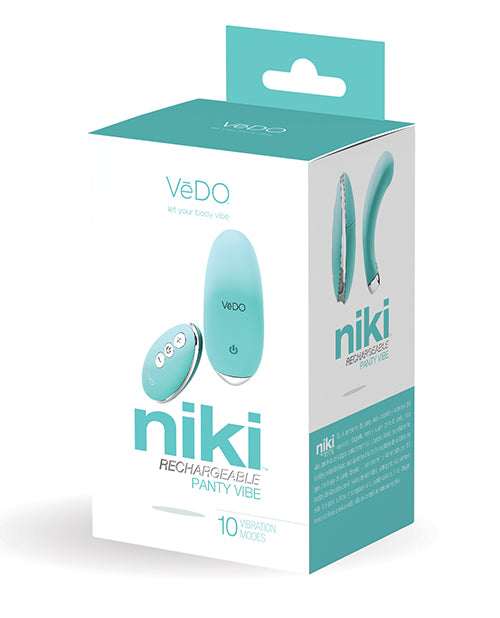 VEDO NIKI RECHARGEABLE PANTY VIBE TEASE ME TURQUOISE