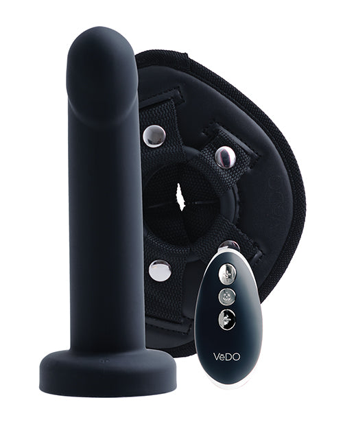 VEDO STRAPPED RECHARGEABLE STRAP ON JUST BLACK