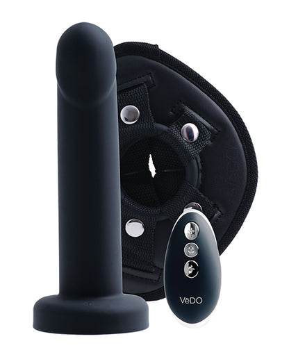VEDO STRAPPED RECHARGEABLE STRAP ON JUST BLACK