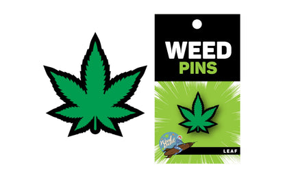 GREEN MARIJUANA LEAF PIN (NET)