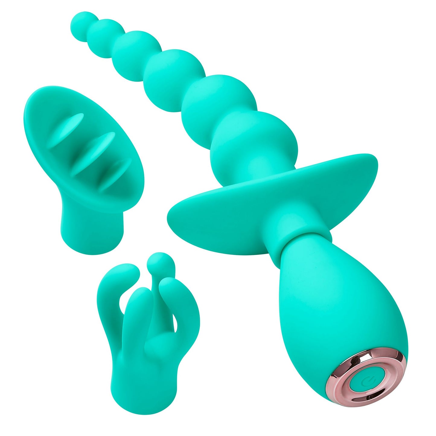 CLOUD 9 HEALTH & WELLNESS ANAL CLITORAL & NIPPLE MASSAGER KIT TEAL