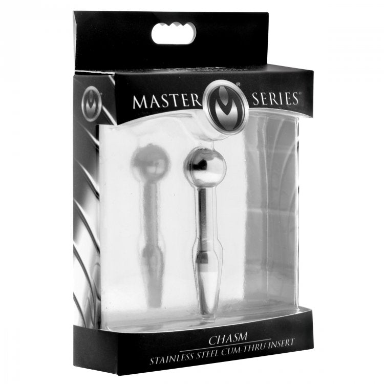 MASTER SERIES CHASM STAINLESS STEEL URETHRAL CUM-THRU INSERT