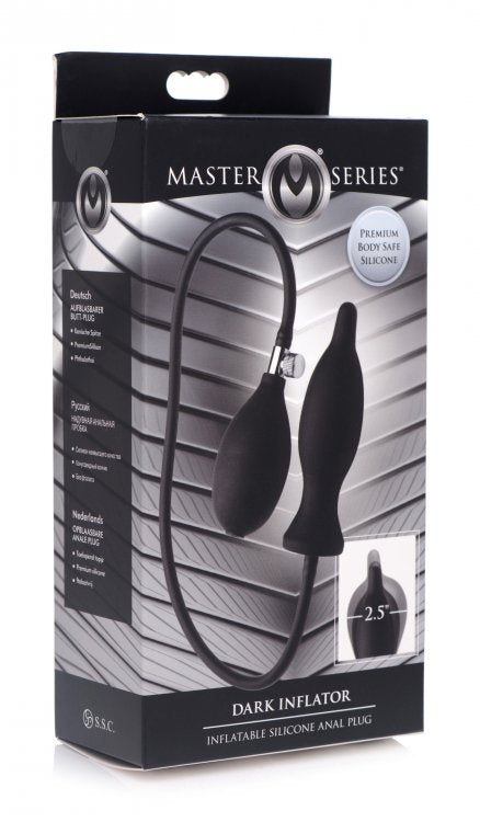 MASTER SERIES DARK INFLATOR SILICONE ANAL PLUG