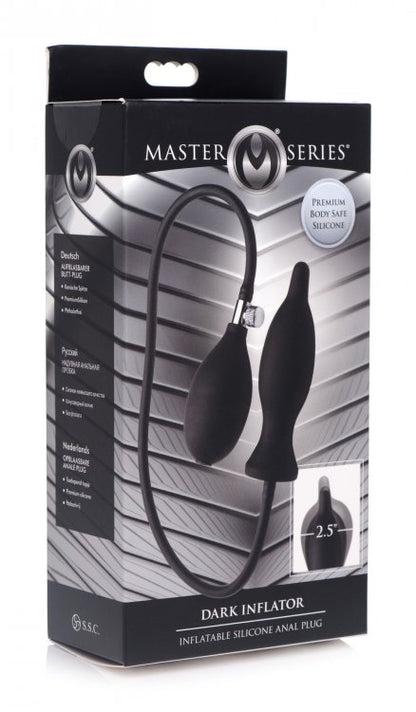 MASTER SERIES DARK INFLATOR SILICONE ANAL PLUG