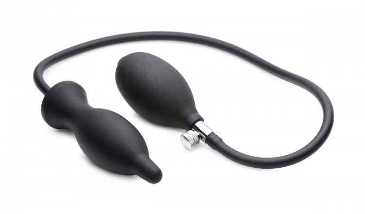 MASTER SERIES DARK INFLATOR SILICONE ANAL PLUG