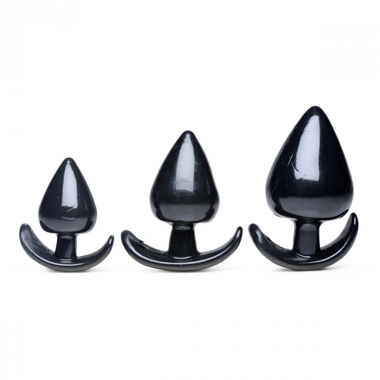 MASTER SERIES TRIPLE SPADES 3 PC ANAL PLUG SET