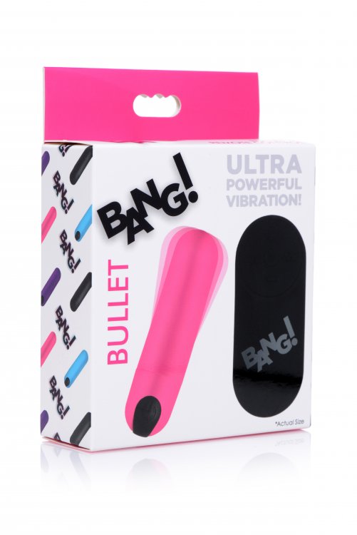 BANG! VIBRATING BULLET W/ REMOTE CONTROL PINK