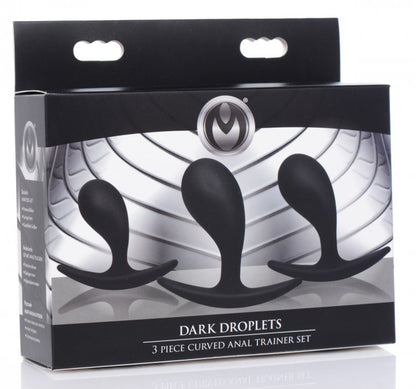 MASTER SERIES DARK DROPLETS 3PC CURVED ANAL TRAINER SET