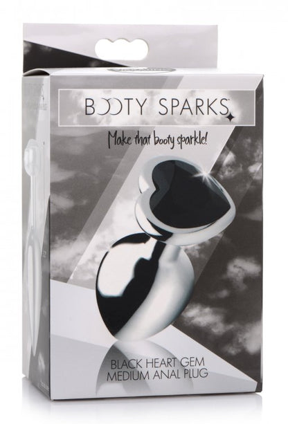 BOOTY SPARKS BLACK HEART GEM ANAL PLUG MEDIUM