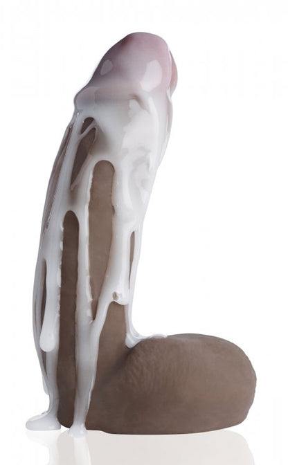 LOADZ 8IN DUAL DENSITY SQUIRTING DILDO DARK