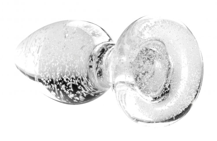 BOOTY SPARKS GLOW-IN-THE-DARK GLASS ANAL PLUG MEDIUM