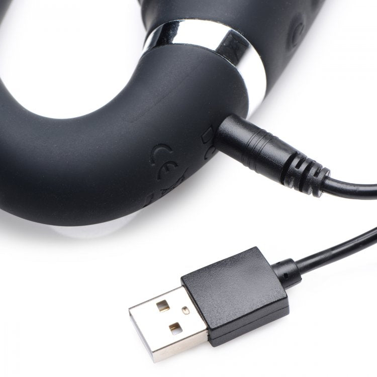 STRAP U MIGHTY RIDER 10X VIBRATING STRAPLESS STRAP-ON BLACK