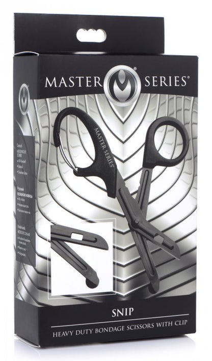 MASTER SERIES SNIP HEAVY DUTY BONDAGE SCISSORS W/ CLIP