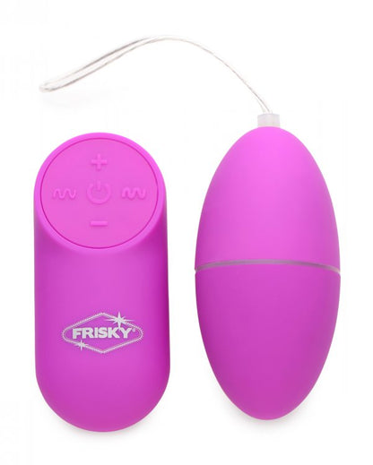 FRISKY SCRAMBLER 28X VIBRATING EGG W/ REMOTE PURPLE